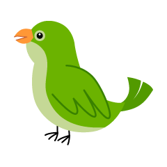 Cute Green Bird