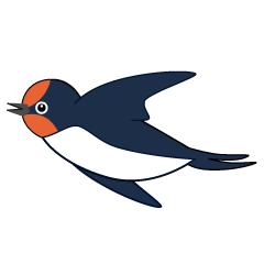 Flying Cute Swallow