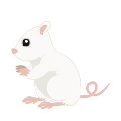 Sitting White Mouse
