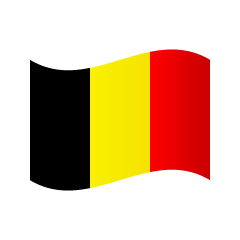 Ondeando la bandera de Bélgica