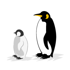 Parent and Child Penguins