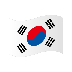 Ondeando la bandera de Corea