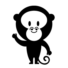 Mono levantando la mano