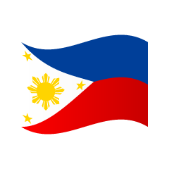Ondeando la bandera de Filipinas