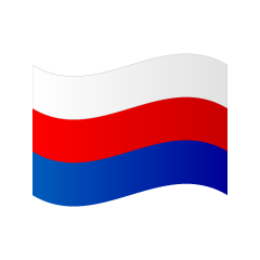 Waving Russia Flag