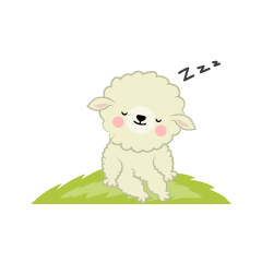 Cute Sleeping Sheep