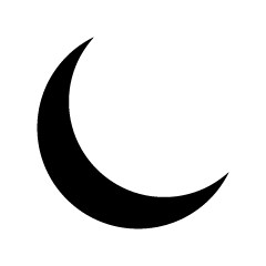 Black Crescent Moon Symbol