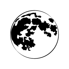 Full Moon Black and White