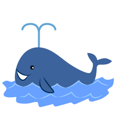 Simple Whale in the Sea