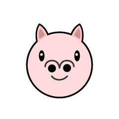 Cara de cerdo simple