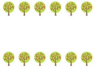 Frontera de árboles simples