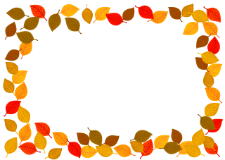 Frontera de hojas de otoño