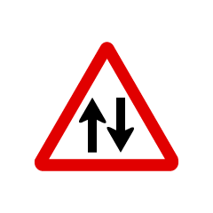 Two-way Caution Sign