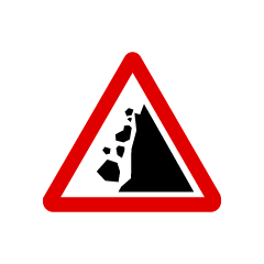 Landslide Caution Sign