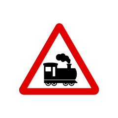 Train Caution Sign
