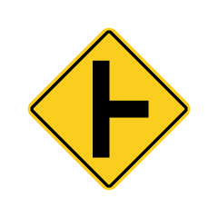 Side Road Warning Sign