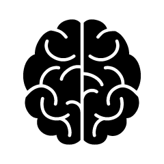 Brain Top Silhouette Symbol