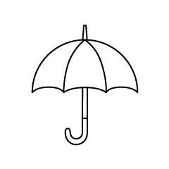 Cute Black and White Umbrella