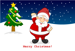 Cheerful Santa Christmas card