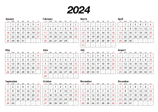 Calendario Negro Marzo 2024