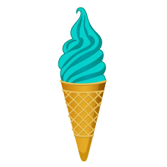 Blue Soft Serve Ice Cream