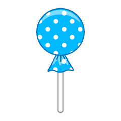 Blue Polka Dot Ball Lollipop
