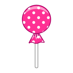 Pink Polka Dot Ball Lollipop