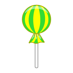 Yellow and Green Ball Lollipop