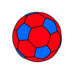 Red and Blue Soccer Ball