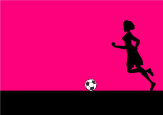 Dribble Female Soccer Silhouette