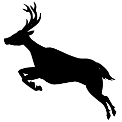 Jumping Deer Silhouette