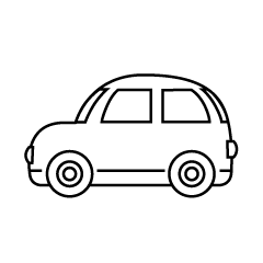 Cute Cars Clipart Black And White