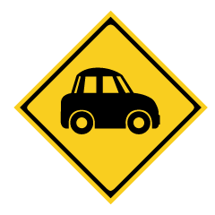 Car Warning Sign