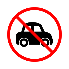 Car Ban Sign