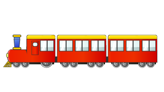 Colorful Train Cartoon Free PNG Image｜Illustoon