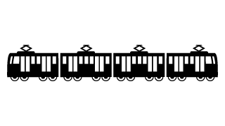 Train 4-Car White and Black