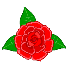 Flor rosa roja