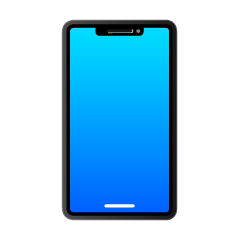 Smartphone with Blue Screen