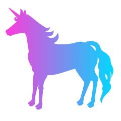 Colorful Unicorn Silhouette