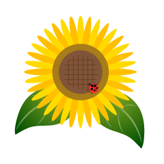 Sunflower and Ladybug