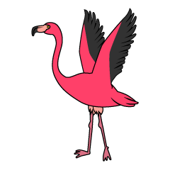 Flapping Pink Flamingo