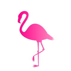 Standing Flamingo Pink Silhouette
