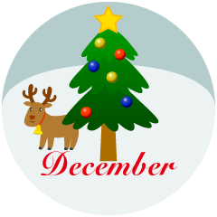 Christmas Tree and Reindeer December