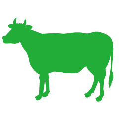 Cow Green Silhouette