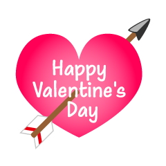 Arrow Heart Happy Valentine's Day
