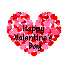 Many Hearts Happy Valentine's Day