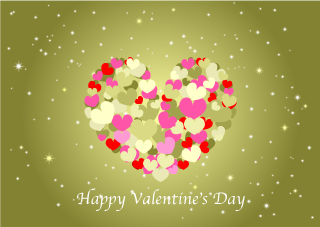 Gold Heart Valentine's Day