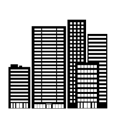 Many Buildings Silhouette