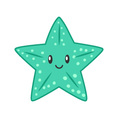 Cute Green Starfish