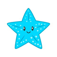 Cute Light Blue Starfish